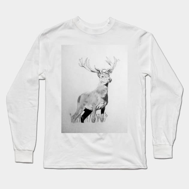 Deer Long Sleeve T-Shirt by BryanWhipple